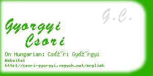gyorgyi csori business card