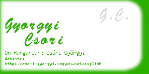 gyorgyi csori business card